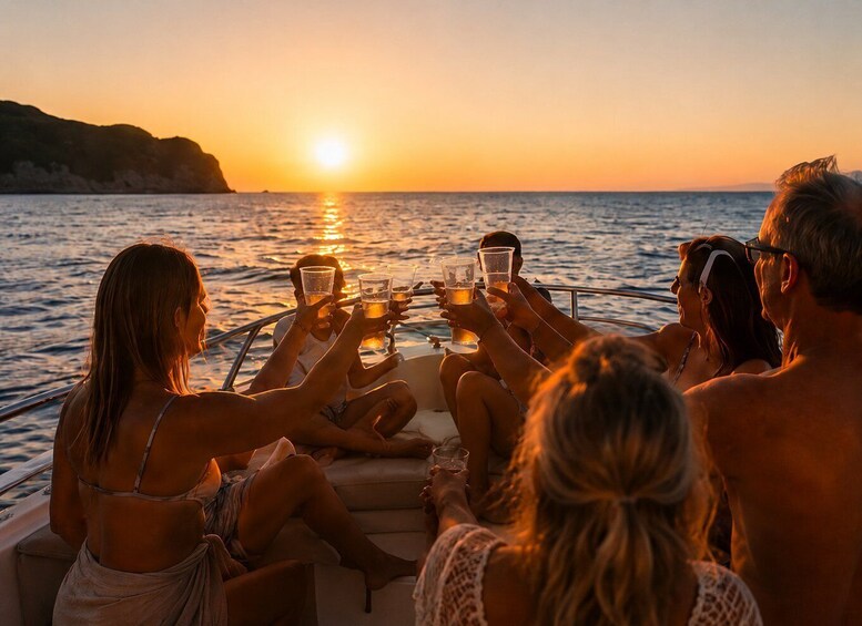 Sunset boat aperitif in Palinuro 1