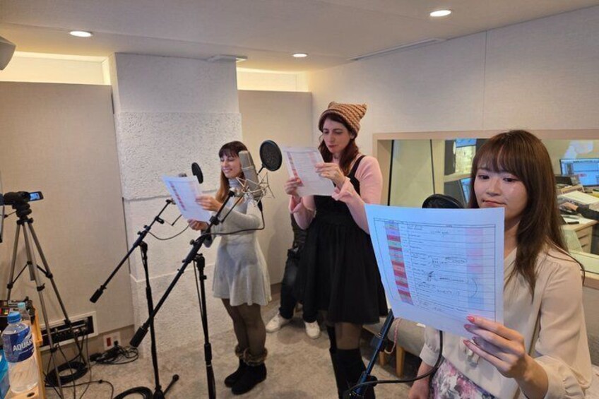 Anime Voice Acting with Guidance from Pros in a Studio 1