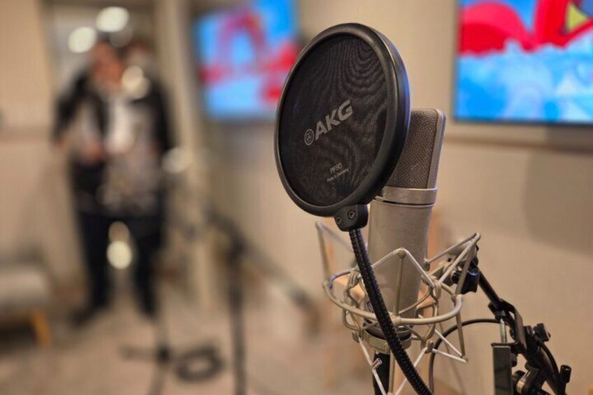 Anime Voice Acting with Guidance from Pros in a Studio 2