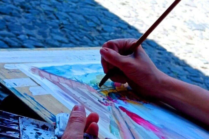 Watercolor workshop In Antigua Guatemala - Painting outdoors 1