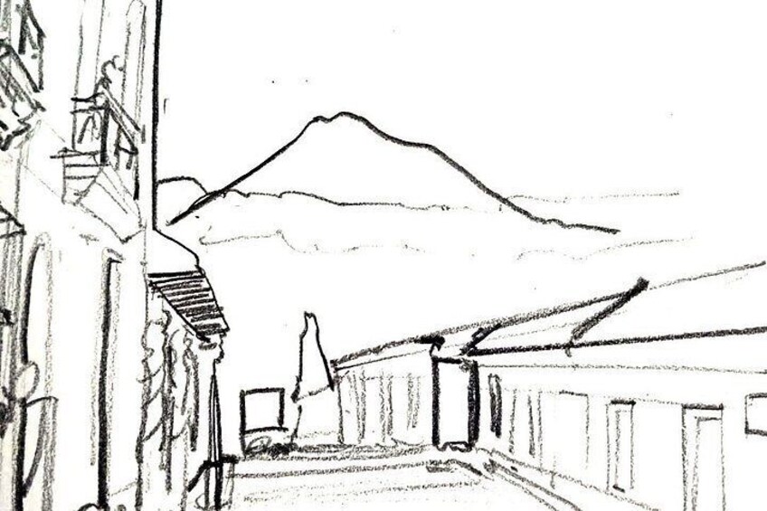 Watercolor workshop In Antigua Guatemala - Painting outdoors 4