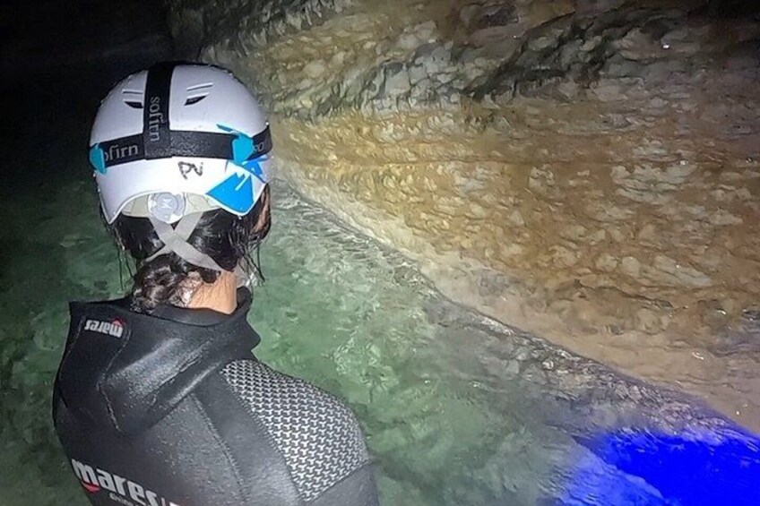 Night canyoning in the Dolomites 2