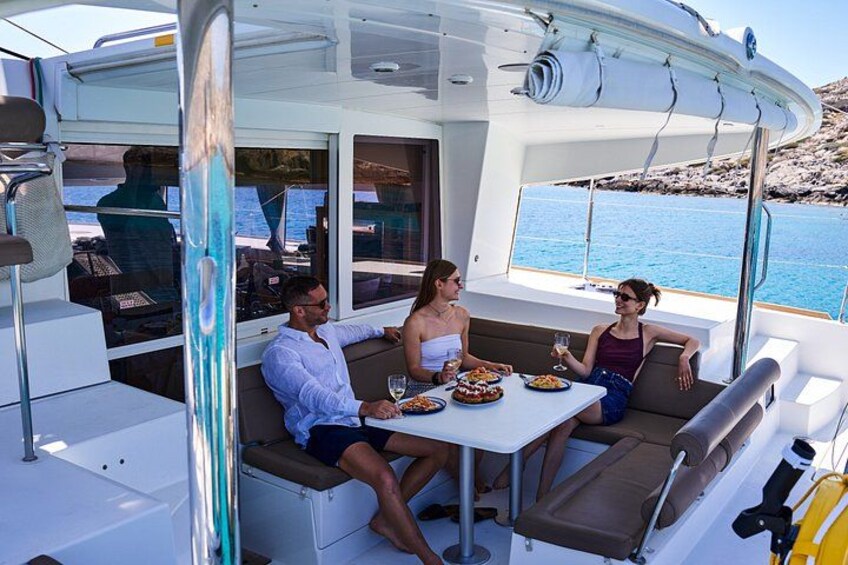 Agios Nikolaos Catamaran to Spinalonga Fishing and Meal 5