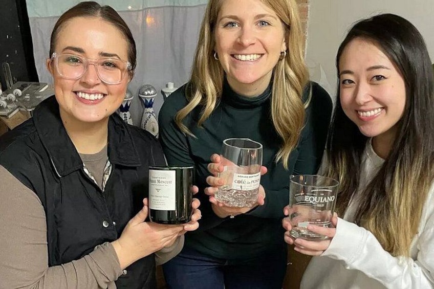 DIY Cocktail Candle and Wine Bottle Cutting Class in Chicago 1