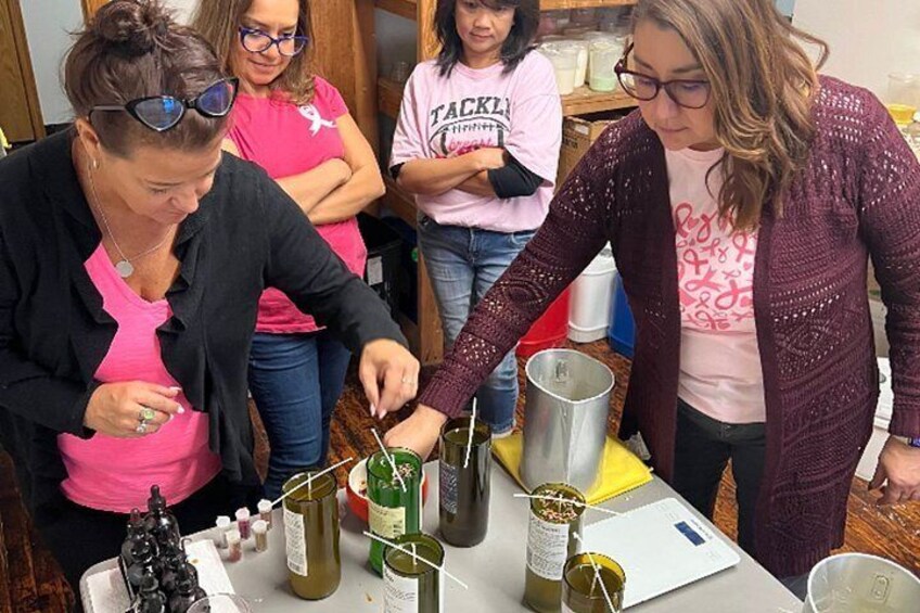 DIY Cocktail Candle and Wine Bottle Cutting Class in Chicago 2