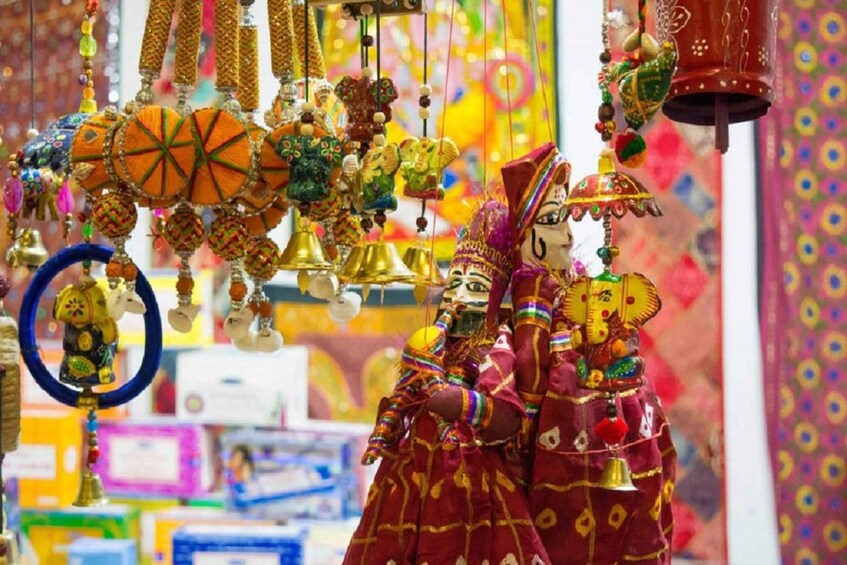 A colorful display of traditional Indian jewelry and ornaments. 5