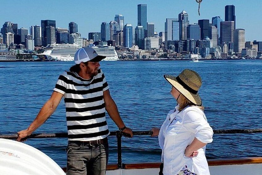 Join us for a two-hour sailing tour from Seattle's Waterfront! See the city skyline and majestic mountain views on one of our public boat rides. We sail three times per day, seven days a week. 2