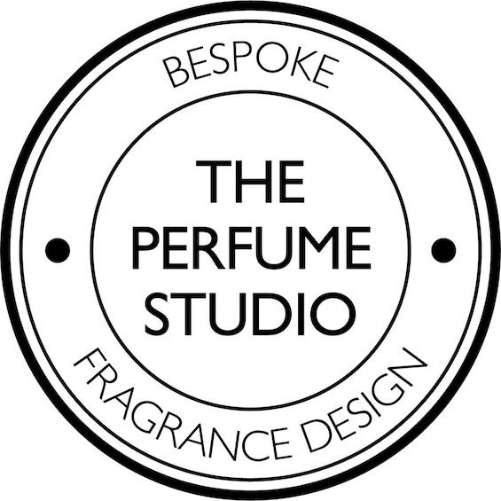 A circular logo with the text 'THE PERFUME STUDIO' in the center, surrounded by 'BESPOKE' at the top and 'FRAGRANCE DESIGN' at the bottom. 5