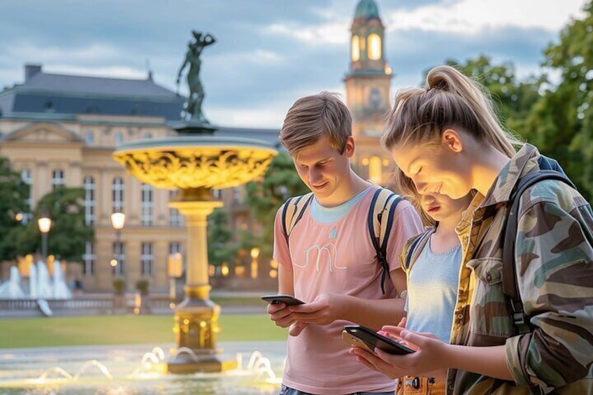 Private audio book city rally around Stuttgart’s old town