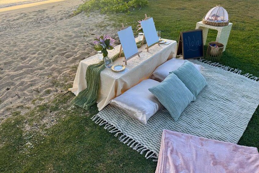 Secluded Beachside Luxury Picnic & Painting 2