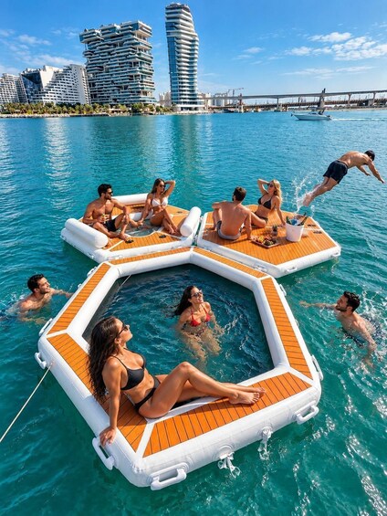 Picture 1 for Activity Dubai: Private Yacht Charter with Inflatable Floating Island 5