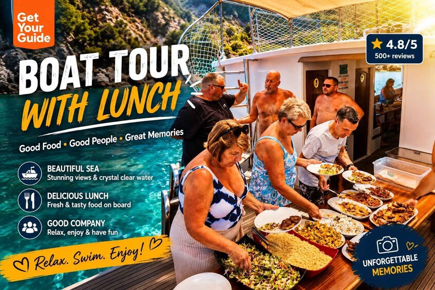 Picture 1 for Activity Fethiye: 12 Islands Boat Tour with Lunch and Transfer option 3