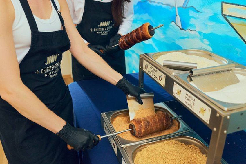 Prague Traditional Chimney Cake Trdelník Making Workshop 3