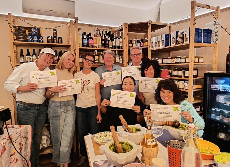 Picture 6 for Activity Genoa: Pesto al Mortaio Masterclass with Food Tasting and Wine 2