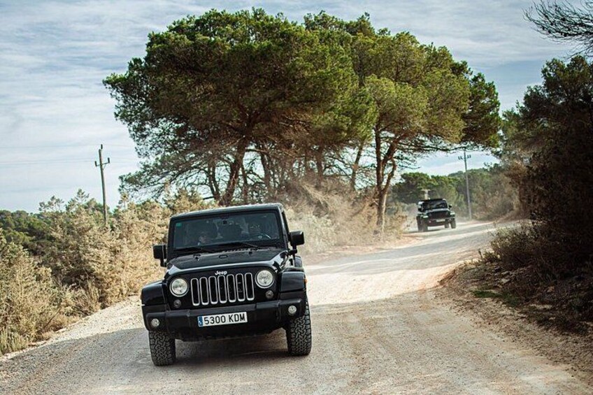 Ibiza Jeep Wrangler Tour Hidden Beaches Snorkeling and Caves 3