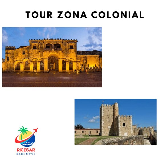 A colonial-style building with a large archway and a smaller tower. 3
