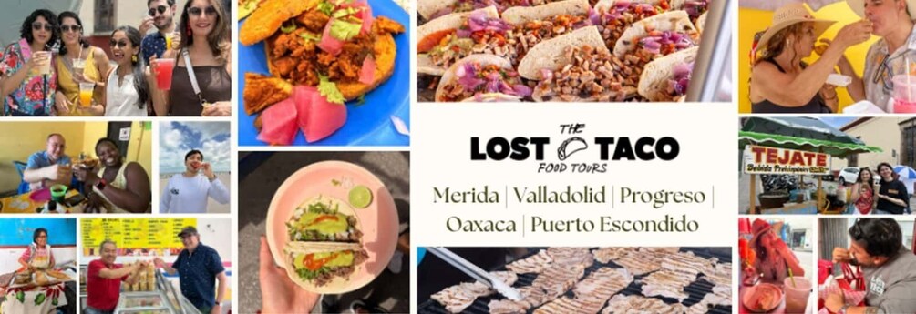 A collage of food tours in various cities. 2