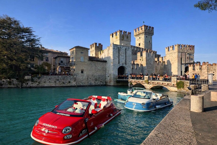 Picture 1 for Activity Sirmione: Fiat 500 Boat 40HP Rental, No Boating License Required 4