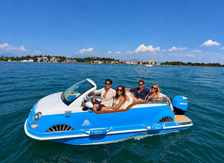 Picture 1 for Activity Sirmione: Fiat 500 Boat 40CV Rental, No Boating License Required 2
