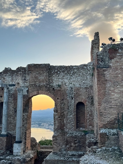 Ancient ruins with a sunset view. 4