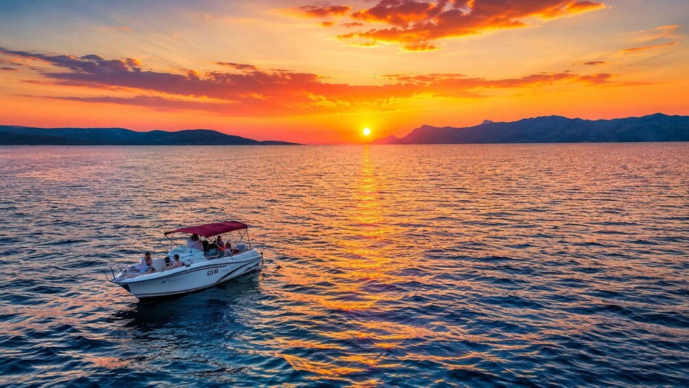 Picture 4 for Activity Makarska Sunset Boat Tour: Swim, Drone Pics, Quiz & Gifts! 2