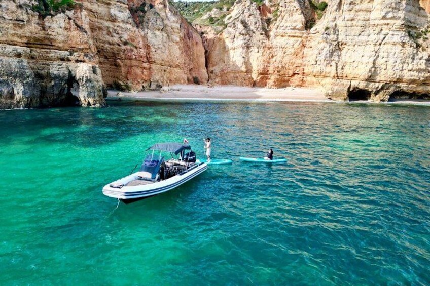 Benagil Cave Private Boat Charter with SUP Wake and Snorkel 1