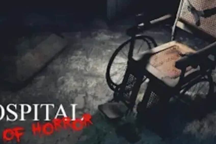 A hospital setting with a bicycle and a chair. 1