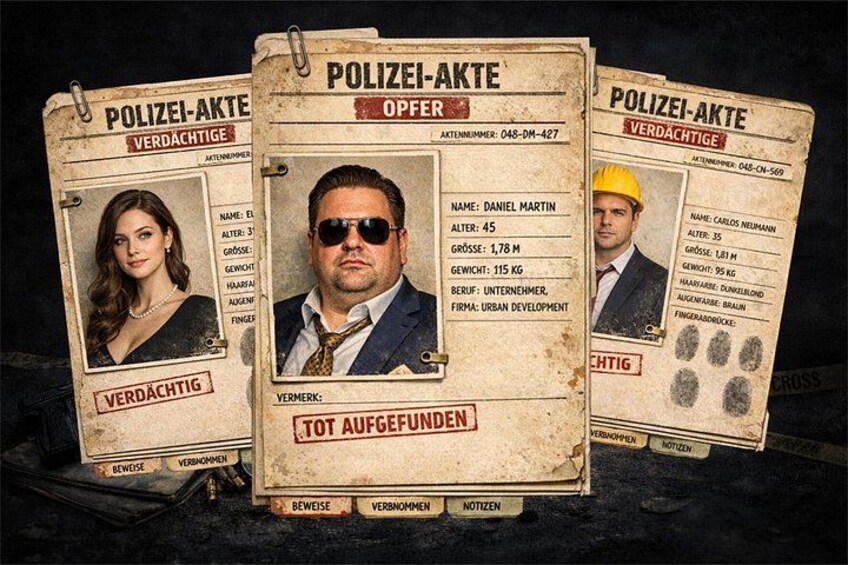 Tres identificaciones policiales con nombres, edades y otros datos personales. 4