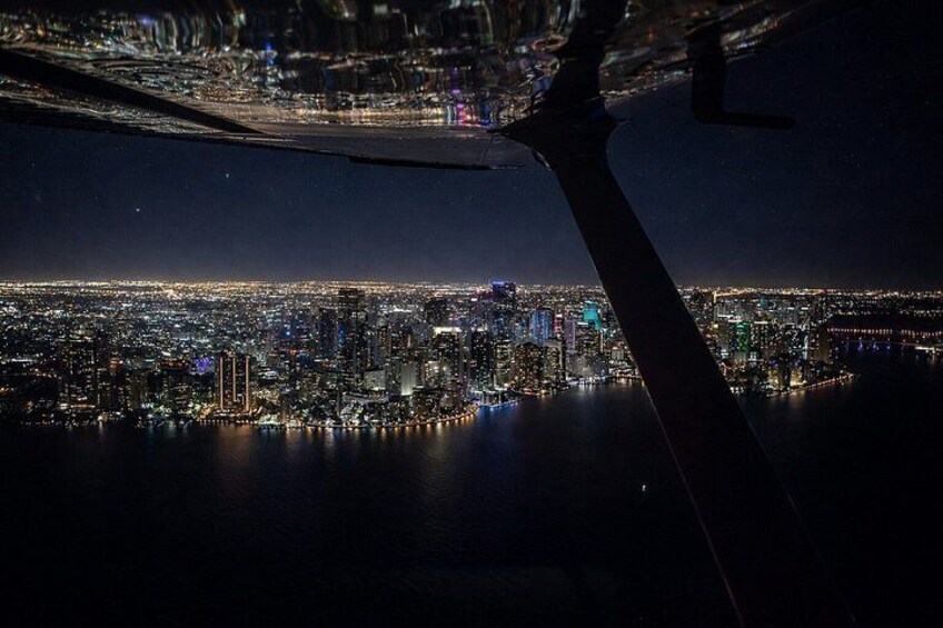 Miami Night Skyline Private Airplane Tour 2