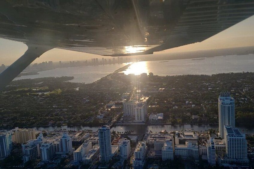 Miami Night Skyline Private Airplane Tour 2