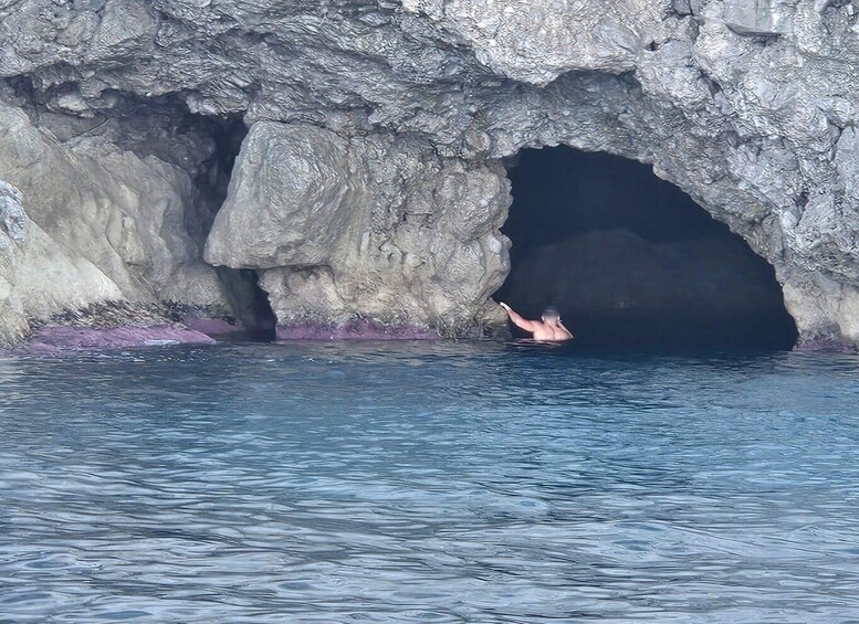 Picture 11 for Activity Sunset Dinghy Tour from Isola delle Femmine with Aperitif and Swim Stops 3