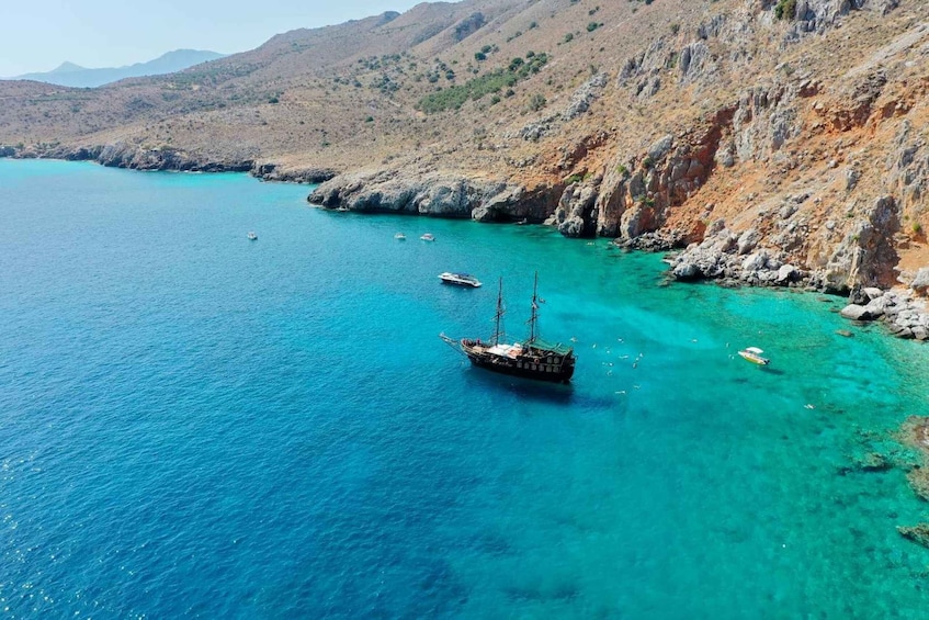 Picture 1 for Activity Rethymno: Pirate Ship Cruise to Kefalas Bay with Lunch 1