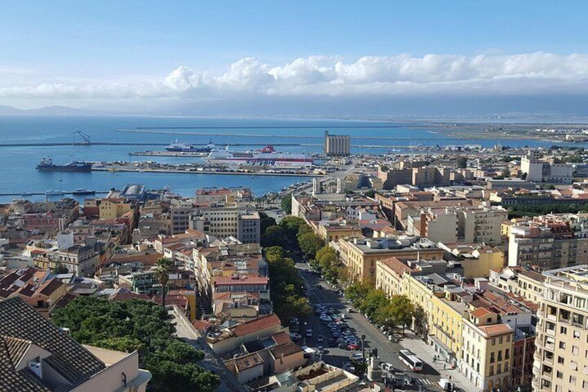 Cagliari city tour and flamingo park by minivan and on foot 2