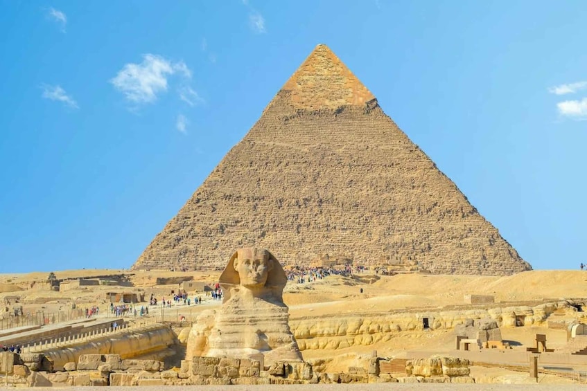 The Great Pyramid of Giza and the Sphinx in the background. 2