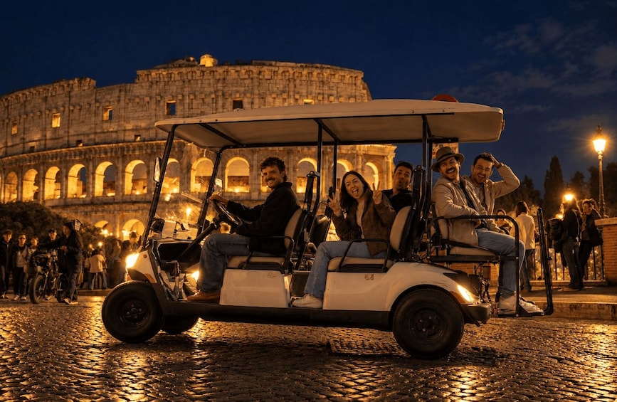 Picture 1 for Activity Rome by Night: Private Golf Cart Tour with Pick-Up & Drop-Off Included 5