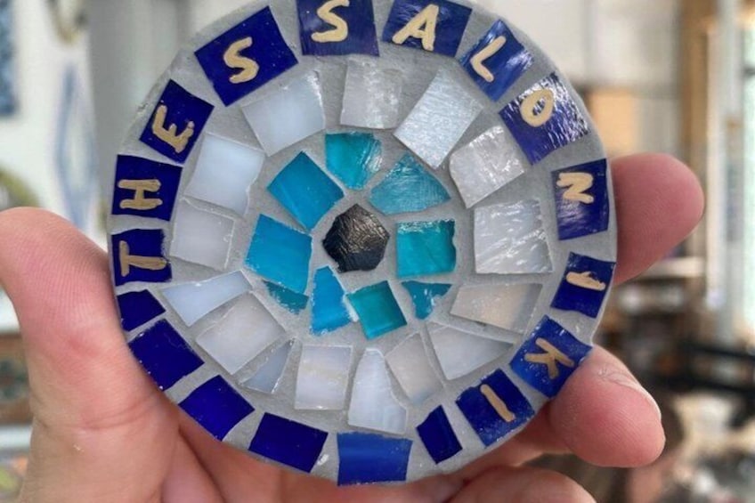 Thessaloniki Create Your Own Mosaic Souvenir Magnet in 60' 1