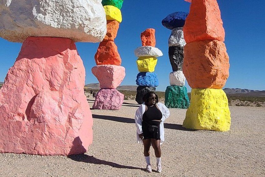 California Desert, Seven Magic Mountains and Las Vegas Sign 1
