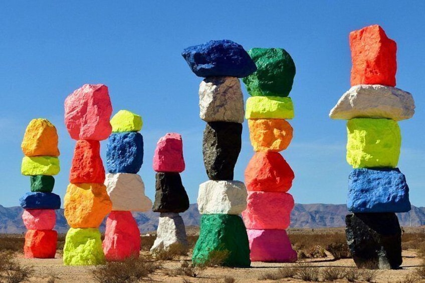 California Desert, Seven Magic Mountains and Las Vegas Sign 2