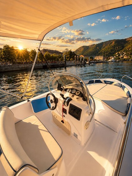 Lake como: rent self drive boat without licence 1