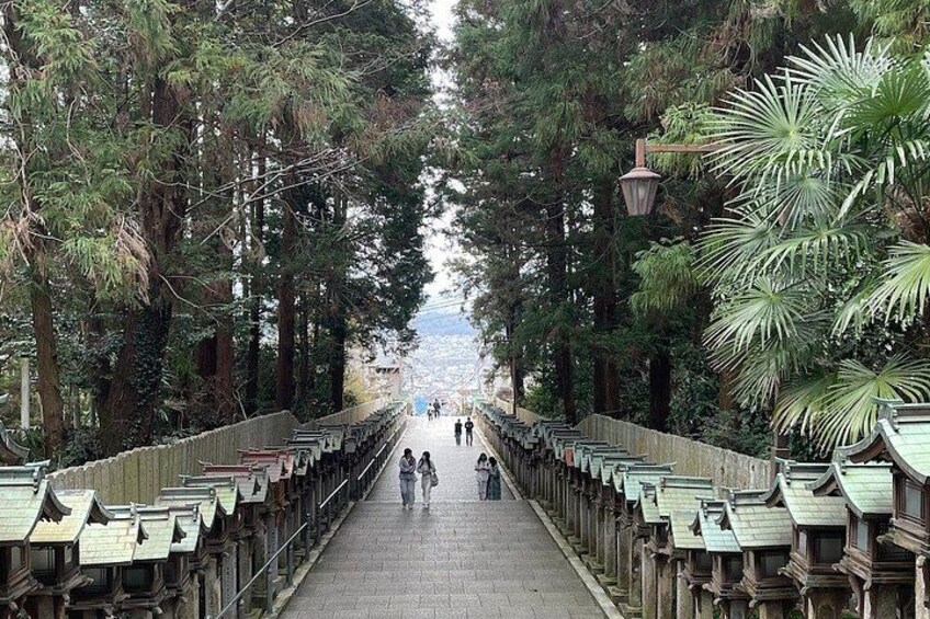 Nara Ikoma Hozanji Temple Small Group Walk and Cable Car Sky View 1
