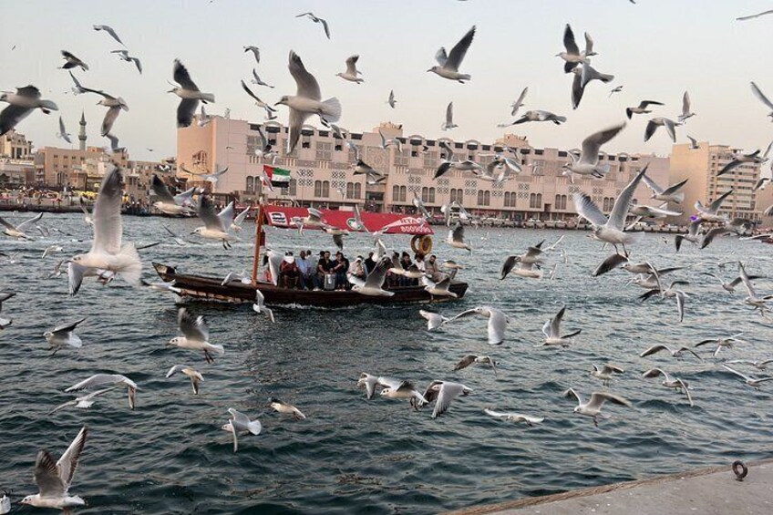 Old Dubai Walking Tour with Abra Ride Gold Spice Souks and Snacks 2