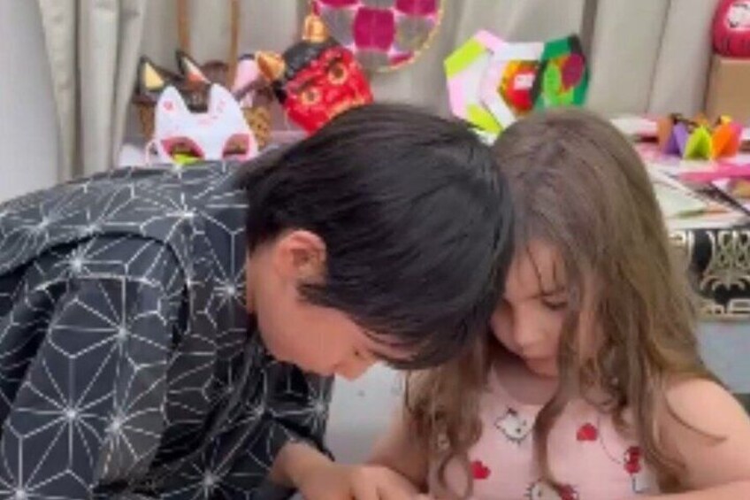 Tokyo Private Family Workshop: Make a Japanese Friend, Mom & Son 2