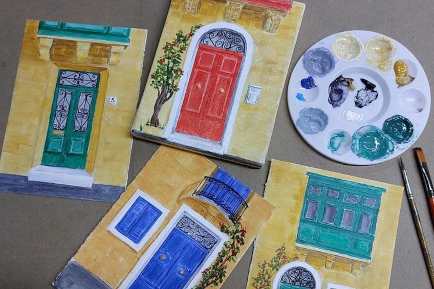 Maltese Balcony Hands On Art Class Painting Experience 1