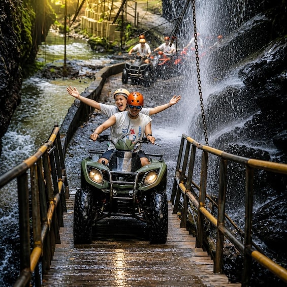 Ubud: Hidden Canyon Trek, Barong Cave ATV & Jungle Club 1