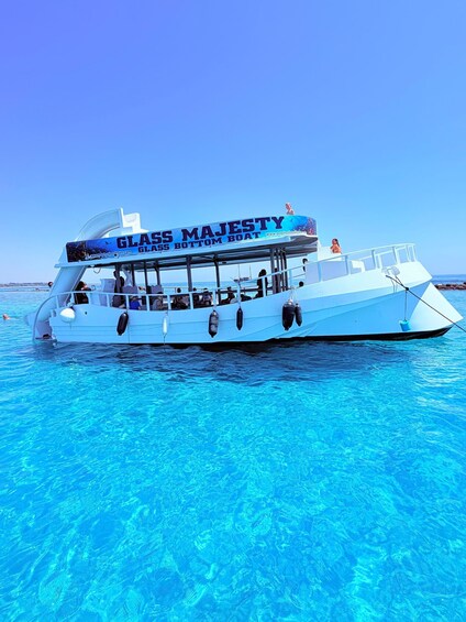 Picture 2 for Activity Paphos: Glass-Bottom Boat Cruise with fun slide 3