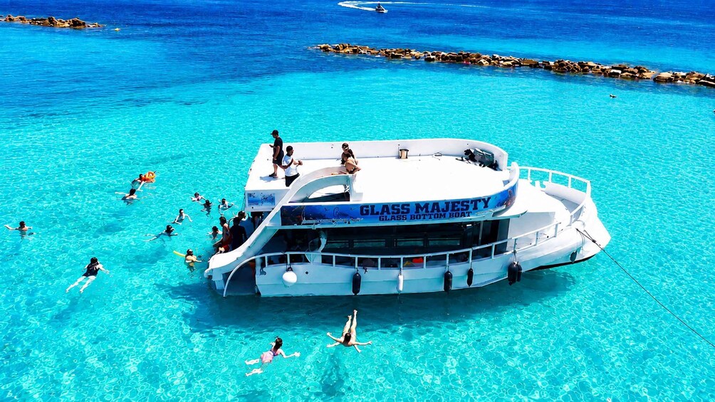 Paphos: Glass-Bottom Boat Cruise & fun slide Glass Majesty 2