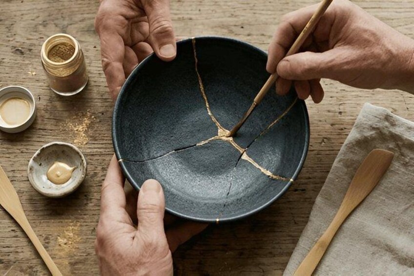 Kyoto Kintsugi Gold Repair Pottery Class 2