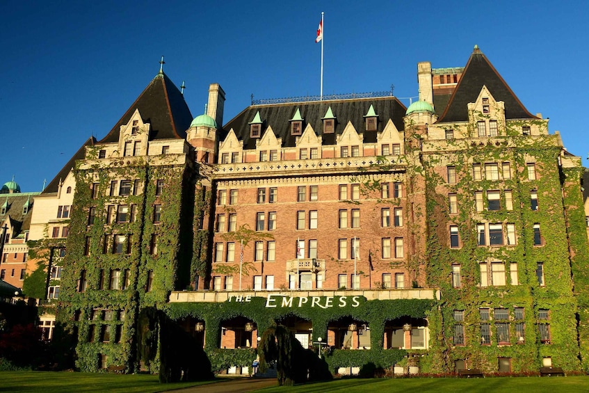 A historic building with ivy-covered walls and a prominent sign reading 'The Empress.' 5