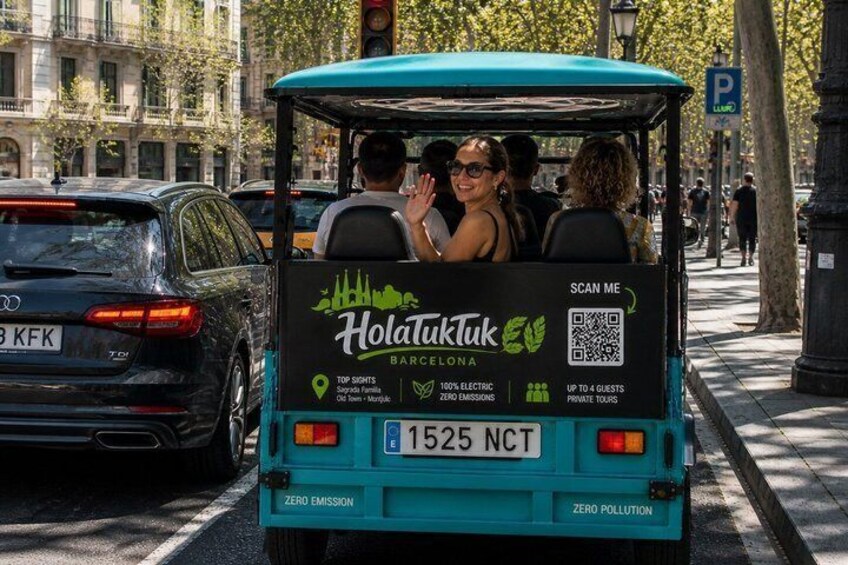 Barcelona Electric Tuk Tuk Private Tour with View 4