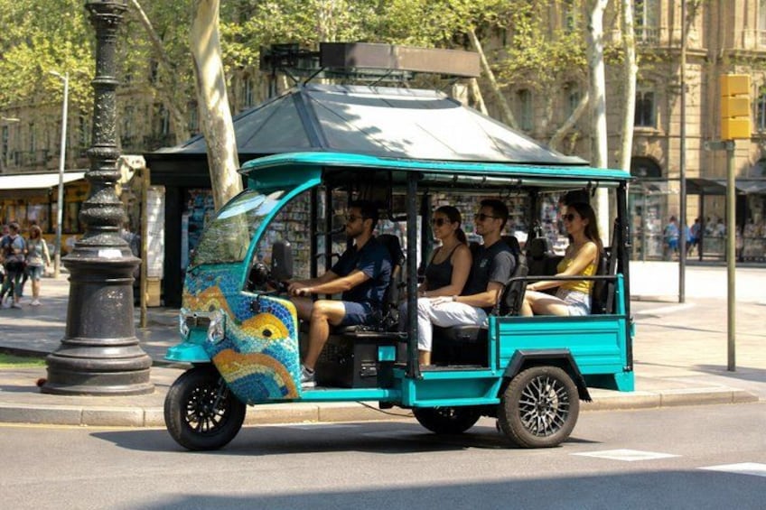 Barcelona Electric Tuk Tuk Private Tour with View 3